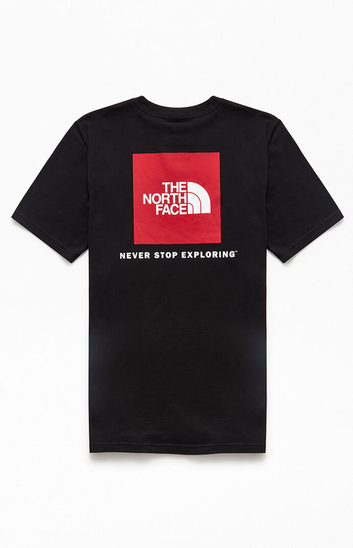 the north face t shirt red