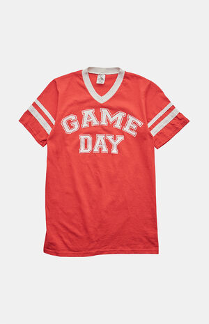 2000s Game Day V-Neck Graphic T-Shirt image number 1