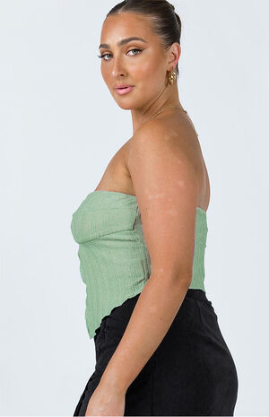 Green Mani Strapless Top image number 4