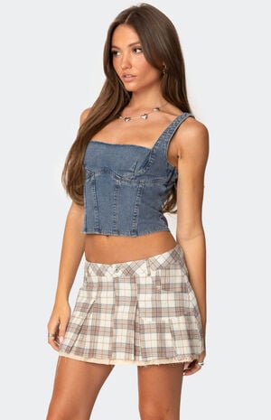 Pollie Denim Bustier Top image number 3