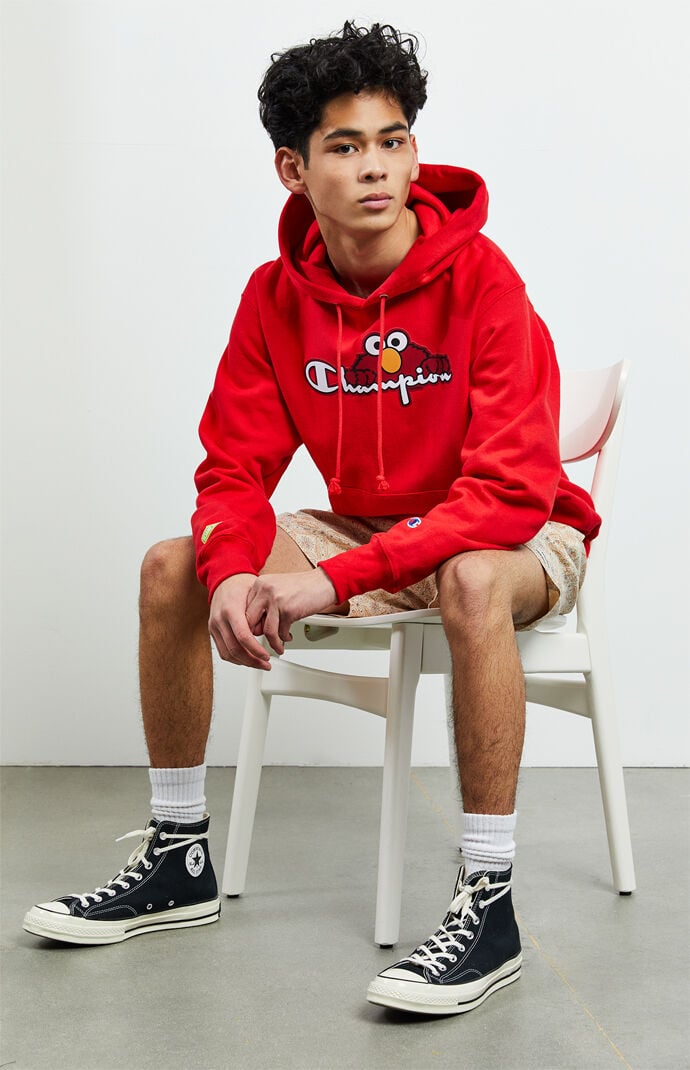 red champion hoodie pacsun