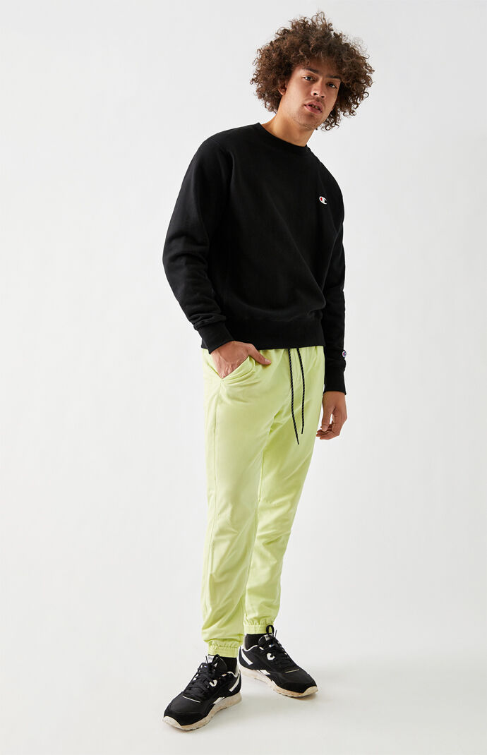 Lime Nylon Jogger Pants