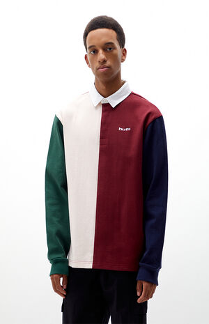 Huf Mick Color Block Rugby Polo Shirt, Color Block Rugby Shirt