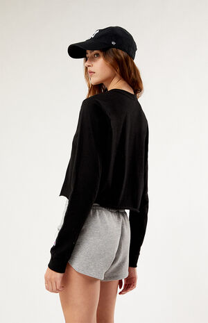 Long Sleeve Boyfriend Cropped T-Shirt image number 4