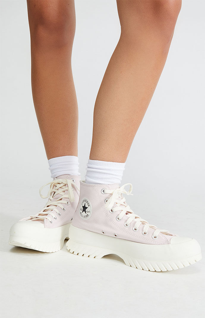 Pink high hotsell top converse womens