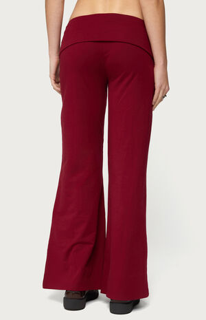 Petite Wide Leg Fold Over Pants image number 3
