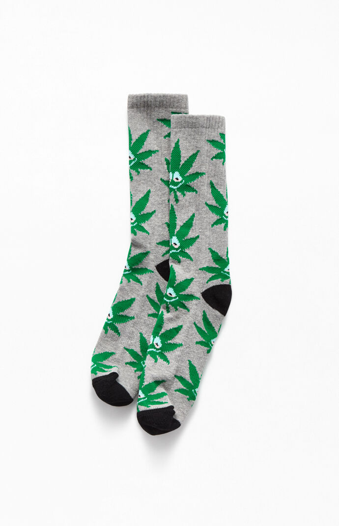 Green Plantlife Buddy Crew Socks