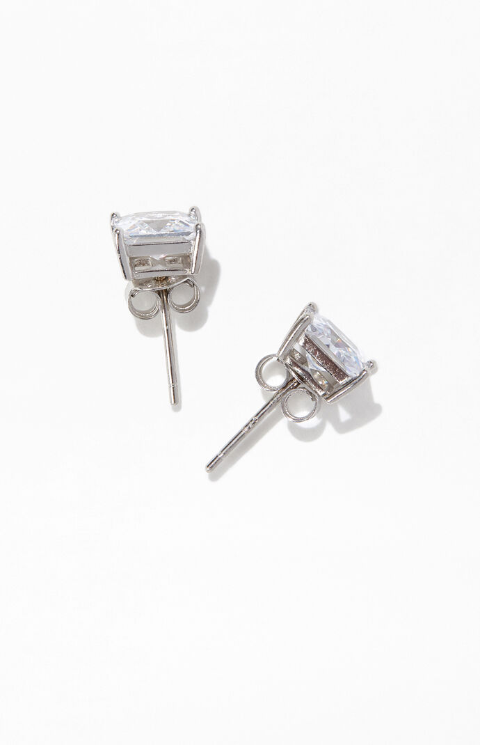 Sterling Silver Square Stud Earrings