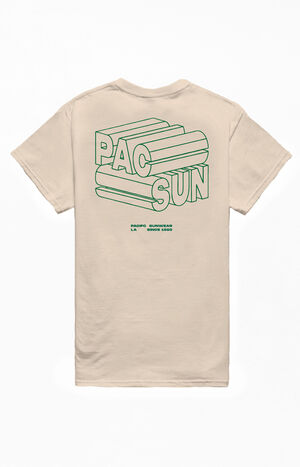 Green PacSun 3D Logo T-Shirt image number 3