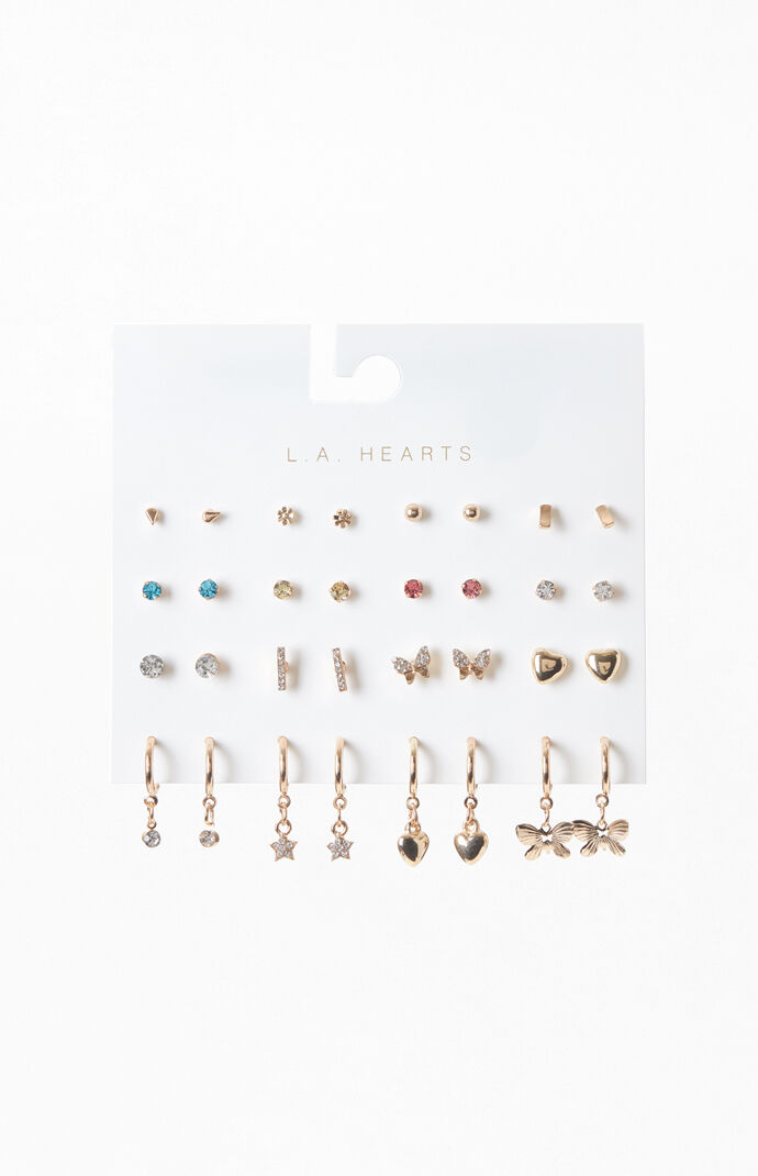 16 Pack Butterfly Earrings