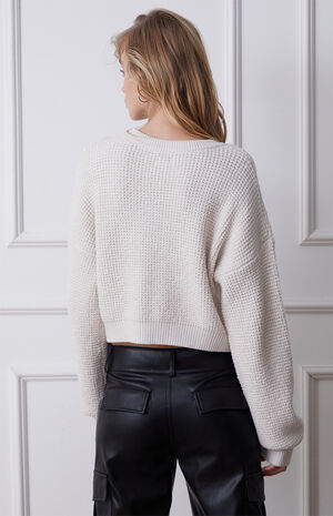 Eco Clover Waffle Knit Sweater image number 4