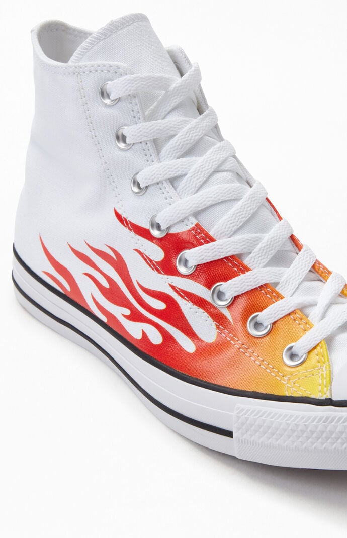 Converse White Chuck 70 Flame Print 