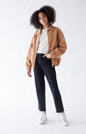 Cinnamon Corduroy Zip Dad Jacket Cinnamon Corduroy Zip Dad Jacket image number null