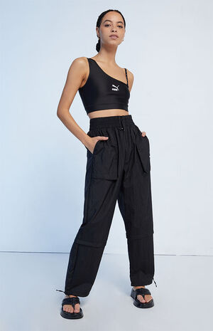 Black Dare To High Waisted Woven Pants image number 1