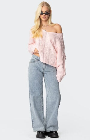 Inga Oversized Cable Knit Sweater image number 2