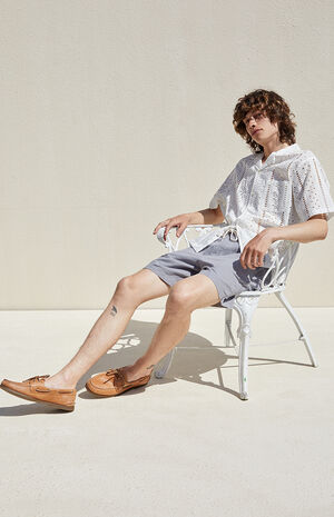 Eco Gray Linen Volley Shorts image number 2