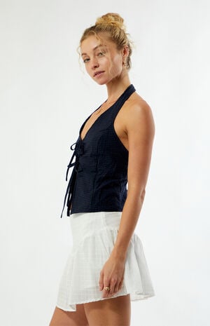Louise Checker Halter Top image number 3