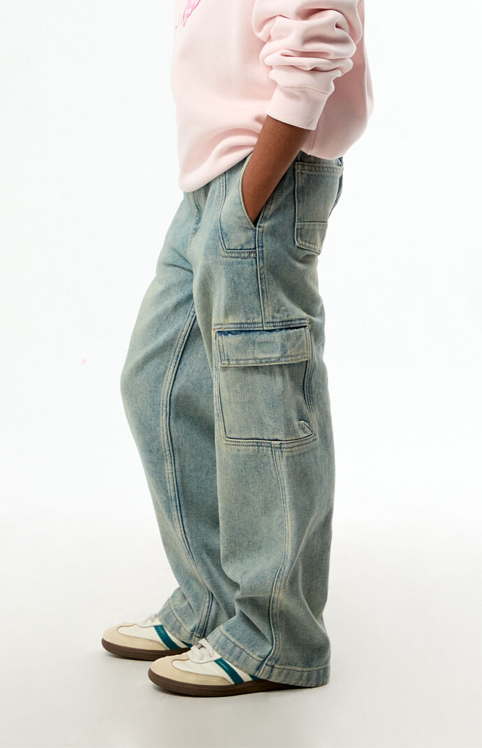 Pacsun Baggy Jeans Cargo Light Blue Tint | Pacsun