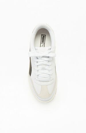 Women's White & Black Premier Court Sneakers image number 5