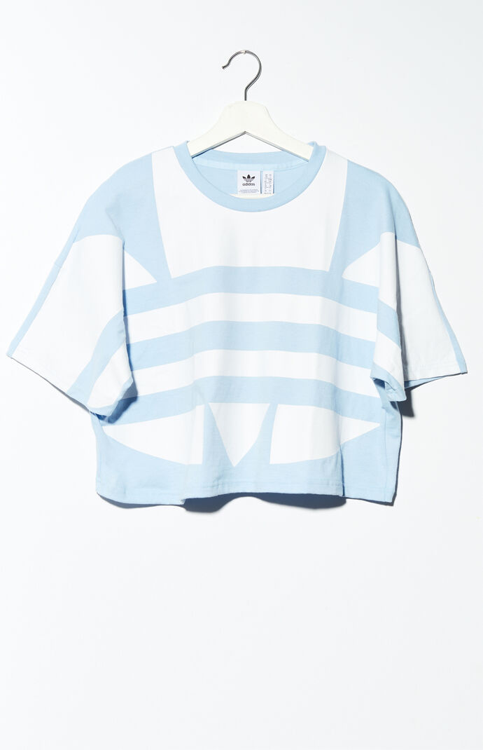 baby blue adidas crop top