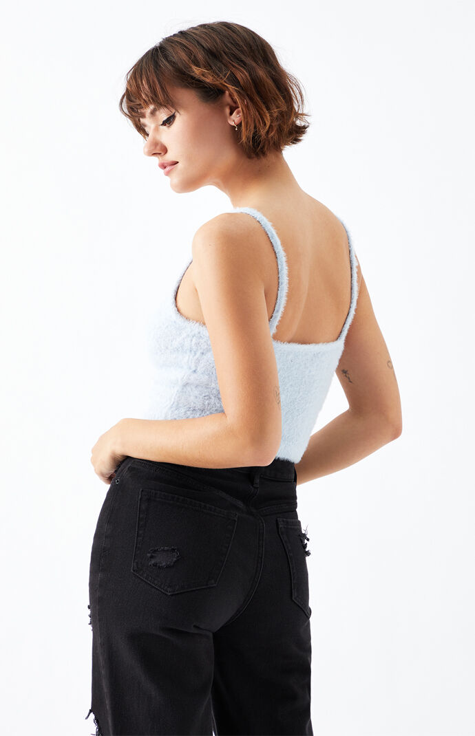 Fuzzy Sweater Tank Top