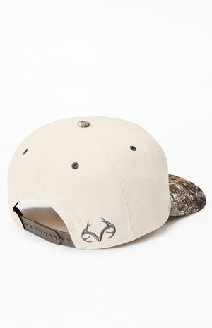 Realtree Camo Script Sport Club Snapback Hat image number 2