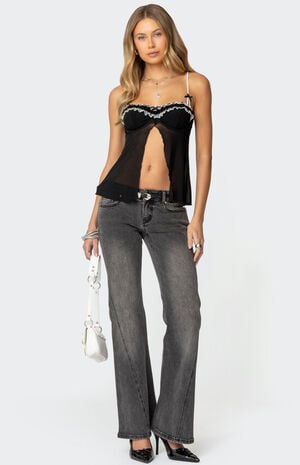 Cia Sheer Split Front Bra Top image number 2