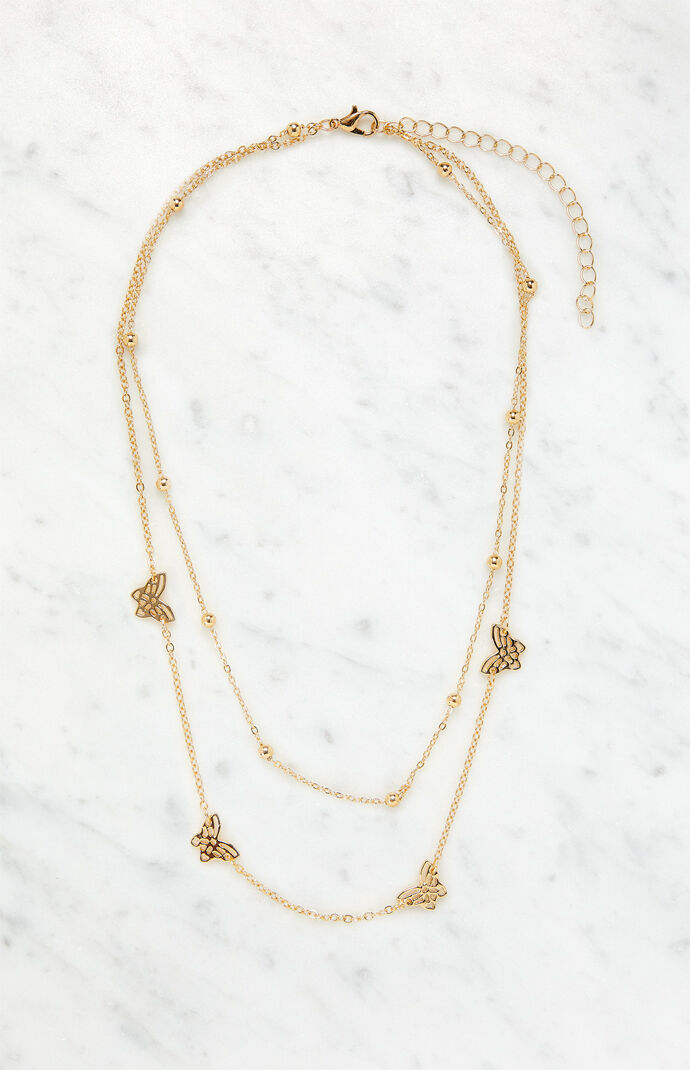 Beaded Butterfly Necklace