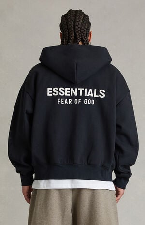 Vintage Black Classic Zip Up Hoodie image number 4