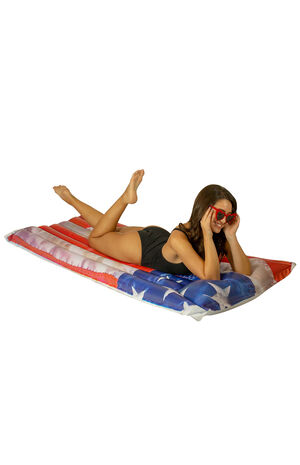 Stars & Stripes Extra Wide Pillow Pool Raft image number 3