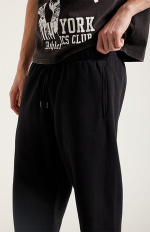 Black Straight Leg Sweatpants image number 5