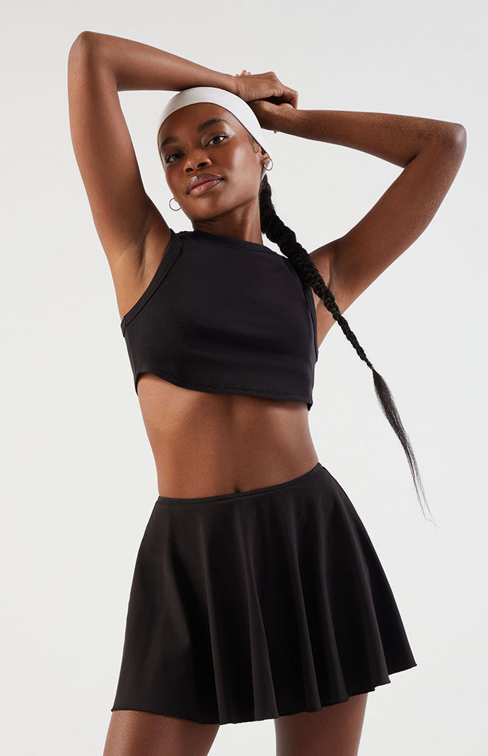 PAC 1980 PAC WHISPER Black Active Odette Workout Mini Skirt PacSun