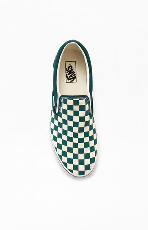 Green Checkerboard Classic Slip-On Shoes image number 5