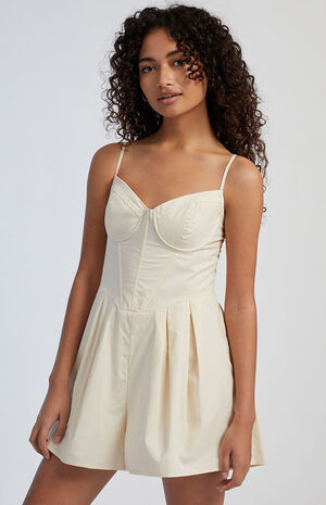 Cream Bustier Romper image number 2
