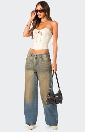 June Tie Front Strapless Corset image number 2