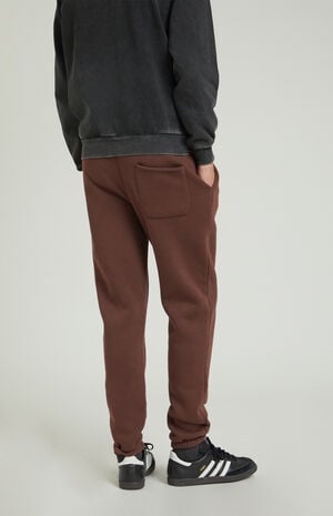 Brown Fleece Sweatpants image number 4