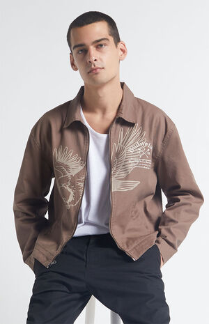 By PacSun Waxed Zip Up Jacket image number 2