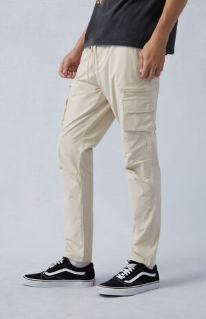 Eco Stretch Cream Slim Cargo Pants image number 4