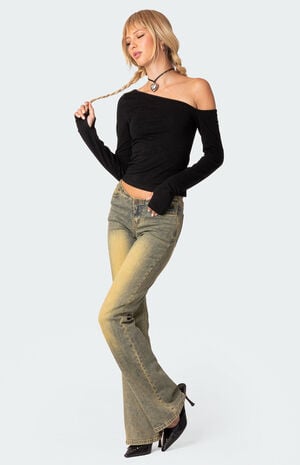 Swan Asymmetric Long Sleeve Top image number 3