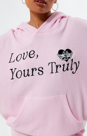 Yours Truly Thermal Oversized Hoodie image number 3