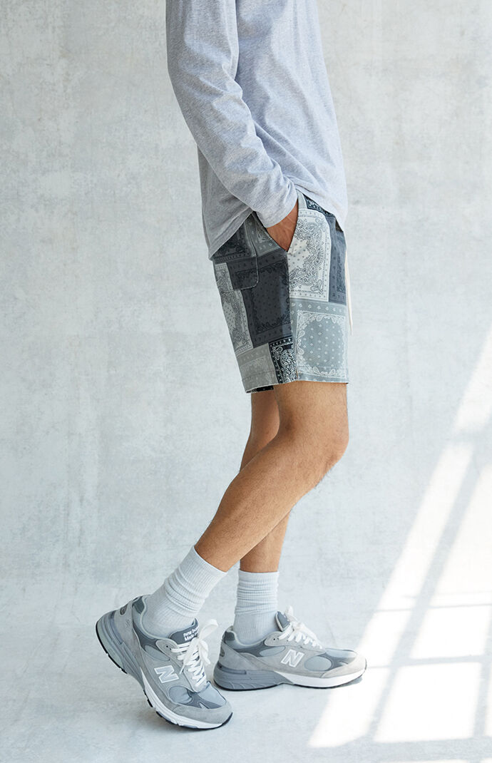 Saul Black Twill Volley Shorts