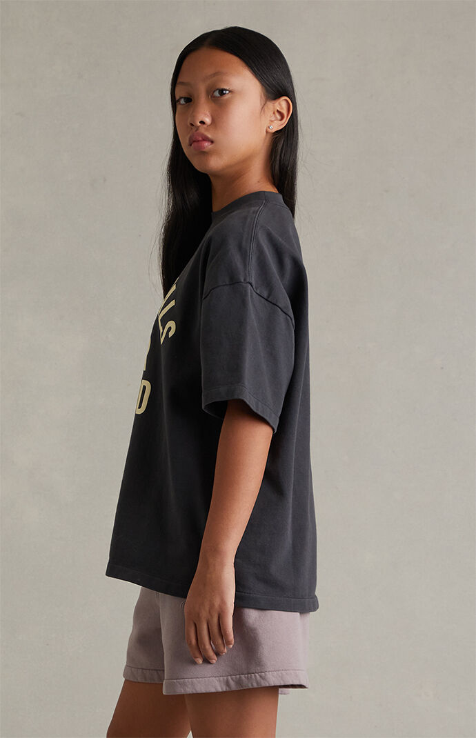 Fear of God ESSENTIALS Kids Faded Black Campus '90s Short Sleeve T-Shirt
