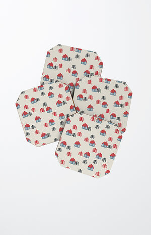 4 Pack Cottage Coasters image number 1