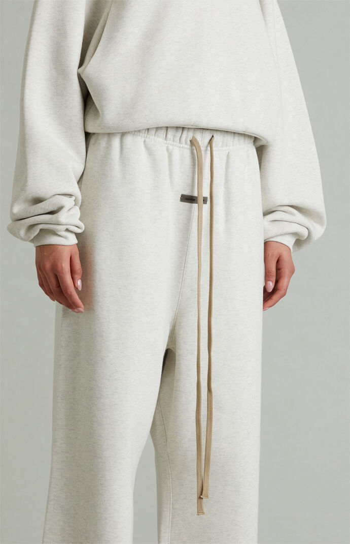 Fear of God ESSENTIALS Women's Heather Oatmeal Lounge Fleece Baggy Sweatpants