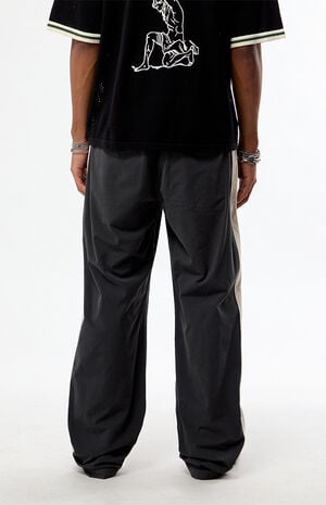 Black Baggy Track Pants image number 4