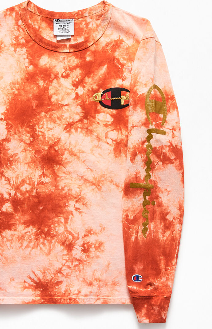Script Scrunch Dyed Long Sleeve T-Shirt
