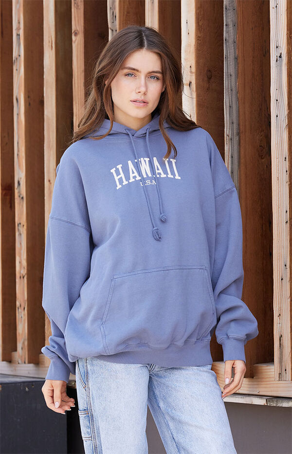 John Galt Blue Hawaii Embroidered Hoodie | PacSun