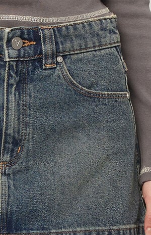 95 Lindsey A-Line Denim Mini Skirt image number 2