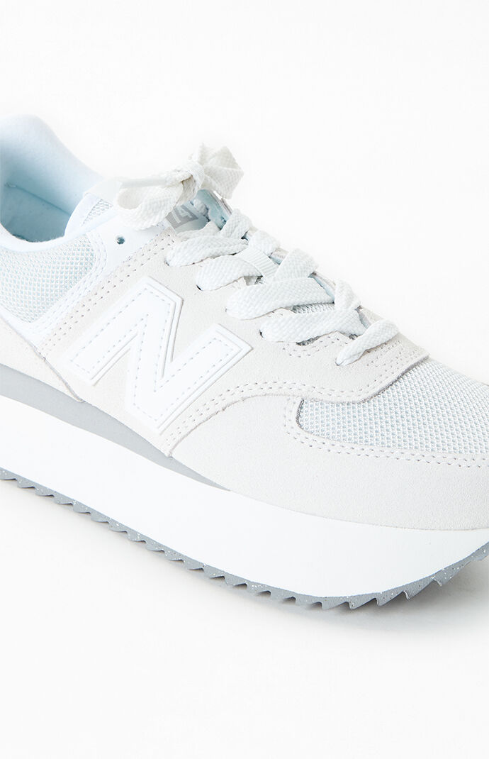 New Balance Women's White 574 Platform Sneakers | PacSun