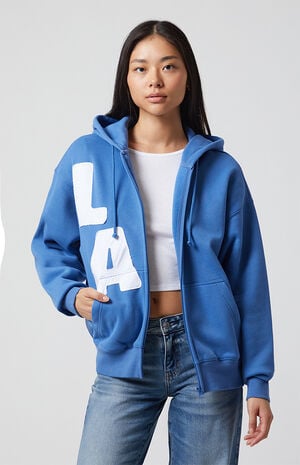 Pacsun Big LA Zip Up Oversized Hoodie | PacSun